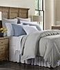 Color:Gray - Image 2 - Hera Flange Linen Comforter Mini Set