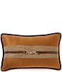 Color:Brown - Image 1 - Paseo Road by HiEnd Accents Hill Country Buckled Faux-Suede Breakfast Pillow