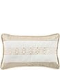 Color:White/Gold - Image 1 - Hollywood Chain Link Pillow