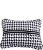 Color:Houndstooth - Image 1 - Paseo Road by HiEnd Accents Houndstooth Zipper Detail Deco Pillow