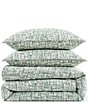HiEnd Accents Keziah Chenille Jacquard Textured Mini Comforter Set, Color:Green - Image 2