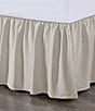 Color:Light Tan - Image 1 - Lily Collection Washed Linen Gathered Bed Skirt