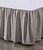 Color:Taupe - Image 1 - Lily Collection Washed Linen Gathered Bed Skirt