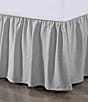 Color:Gray - Image 1 - Lily Collection Washed Linen Gathered Bed Skirt