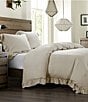 Color:Light Tan - Image 1 - Lily Collection Washed Linen Ruffled Duvet Cover