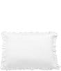 Color:White - Image 1 - Lily Washed Linen Ruffle Pillow Sham