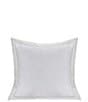 HiEnd Accents Luna Collection Single Flanged Washed Linen Pillow, Color:White - Image 1