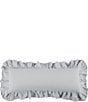Color:Gray - Image 1 - Linen Ruffled Body Pillow