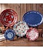 HiEnd Accents Paseo Road Collection Patchwork Bandana 14-Piece Melamine Dinnerware Set - Image 1