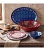 HiEnd Accents Paseo Road Collection Patchwork Bandana 14-Piece Melamine Dinnerware Set - Image 2