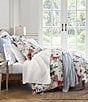 Color:Blossom - Image 1 - Peony Collection Watercolor Floral Printed Washed Linen Duvet Cover Mini Set