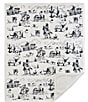 Color:Black - Image 4 - Indigo Hill by HiEnd Accents Ranch Life Western Toile Campfire Sherpa Throw