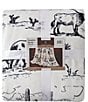 Color:Black - Image 6 - Indigo Hill by HiEnd Accents Ranch Life Western Toile Campfire Sherpa Throw