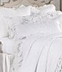 Color:White Floral - Image 2 - Rosaline Washed Floral Linen Comforter Mini Set