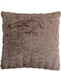 HiEnd Accents Ruched Rabbit Double-Sided Euro Pillow with Down Insert, Color:Blush - Image 2