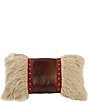 Color:White - Image 1 - Paseo Road by HiEnd Accents Rushmore Studded Mongolian Faux Fur Breakfast Pillow