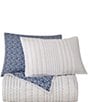 Color:Blue/White - Image 3 - Staccato Reversible Quilt Mini Set