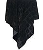 Color:Black - Image 2 - Stella Collection Faux Silk Velvet Double Box Stitched Throw Blanket