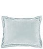 Color:Icy Blue - Image 1 - Stella Collection Faux Silk Velvet Flanged Dutch Euro Pillow
