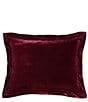 Color:Garnet Red - Image 1 - Stella Collection Faux Silk Velvet Flanged Dutch Euro Pillow