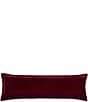 HiEnd Accents Stella Faux Silk Velvet Long Lumbar Pillow, Color:Garnet Red - Image 1