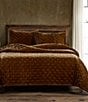 HiEnd Accents Stella Faux Silk Velvet Pintuck Quilt Mini Set, Color:Copper Brown - Image 2