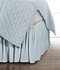 Color:Icy Blue - Image 1 - Stella Silk Velvet Bed Skirt