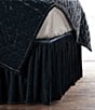 Color:Midnight Blue - Image 1 - Stella Silk Velvet Bed Skirt