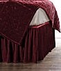 Color:Garnet Red - Image 1 - Stella Silk Velvet Bed Skirt