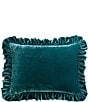 Color:Teal - Image 1 - Stella Silk Velvet Oblong Pillow