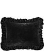 Color:Black - Image 1 - Stella Silk Velvet Oblong Pillow