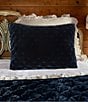 Color:Black - Image 2 - Stella Silk Velvet Pillow Sham