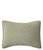 Color:Celadon - Image 1 - Stonewashed Cotton Gauze Diamond Quilted Stitch Pillow Sham