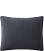 Color:Charcoal - Image 1 - Stonewashed Cotton Gauze Diamond Quilted Stitch Pillow Sham