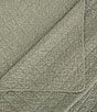 Color:Celadon - Image 3 - Stonewashed Cotton Gauze Diamond Stitch Pattern Quilt