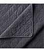 HiEnd Accents Stonewashed Cotton Gauze Diamond Stitch Pattern Quilt, Color:Charcoal - Image 3