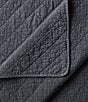 Color:Charcoal - Image 3 - Stonewashed Cotton Gauze Diamond Stitch Quilt Mini Set