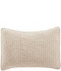 Color:Light Tan - Image 1 - Stonewashed Cotton Quilted Velvet Pillow Sham