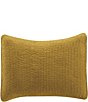 HiEnd Accents Stonewashed Cotton Quilted Velvet Pillow Sham, Color:Tuscan - Image 1