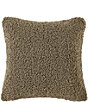 HiEnd Accents Teddy Soft Plush Textured Boucle Euro Pillow, Color:Dark Oak - Image 1