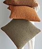 HiEnd Accents Teddy Soft Plush Textured Boucle Euro Pillow, Color:Dark Oak - Image 2