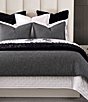 HiEnd Accents Tweed Textured Woven Comforter Mini Set, Color:Black - Image 7