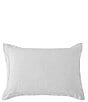 Color:Gray - Image 1 - Washed Linen Tailored Pillow Sham