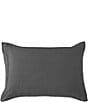 Color:Slate - Image 1 - Washed Linen Tailored Pillow Sham