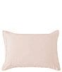 Color:Blush - Image 1 - Washed Linen Tailored Pillow Sham