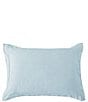 Color:Light Blue - Image 1 - Washed Linen Tailored Pillow Sham