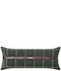 HiEnd Accents Windowpane Buckle Detailed Lumbar Pillow, Color:Green - Image 1