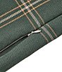 HiEnd Accents Windowpane Buckle Detailed Lumbar Pillow, Color:Green - Image 2