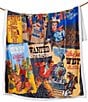 HiEnd Accents x Indigo Hills Bandits & Heroes Campfire Sherpa Accent Pillows and Throw Blanket Throw Set, Color:Multi - Image 2