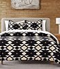 HiEnd Accents x Paseo Road Southwestern Geometric Pattern High Desert Chenille Jacquard Comforter Mini Set, Color:Black - Image 1